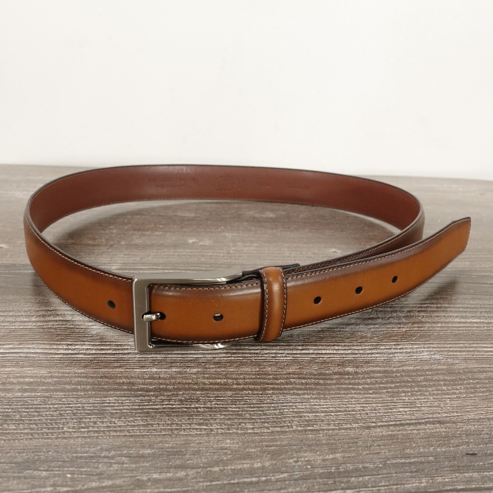 Original Penguin Belt Mens 30 Brown Excellent HN32051 Bonded Leather Dress